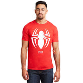 Marvel Men's Spiderman Logo T Shirt, Cherry Red, M UK